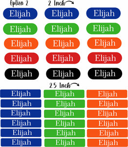 School labels stickers