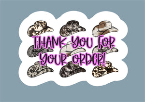 Cow Girl Hats - Thank You 118